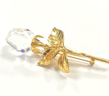 Swarovski stamped brooch