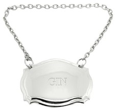 Gin Engraved Silver Plated