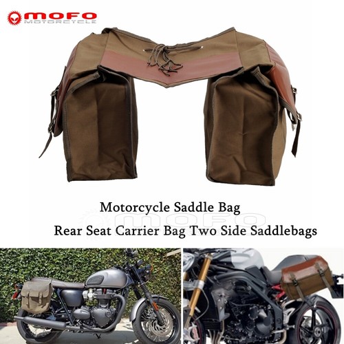 Canvas panniers saddle bags - canvas,