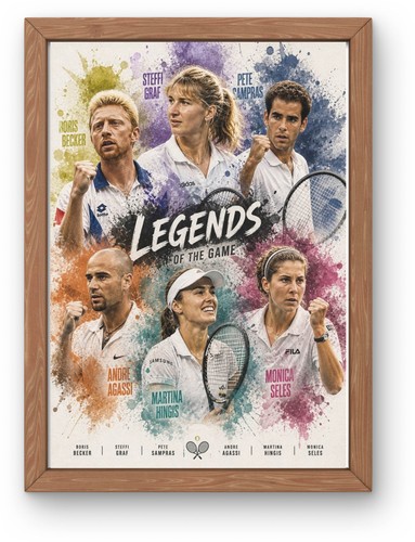Tennis legends poster - legends, –