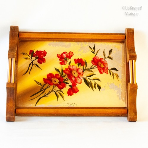 Art deco tray reverse painted - tray,