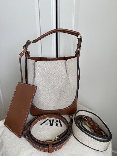 Zara bucket bag brown and - bag,