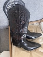Zara Boots Real  Leather Black