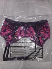 Ladies brand new suspender belt size 8-10 purple & pink