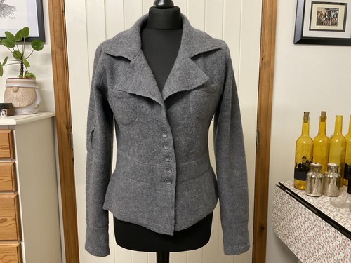 Monton grey boiled wool jacket - monton,
