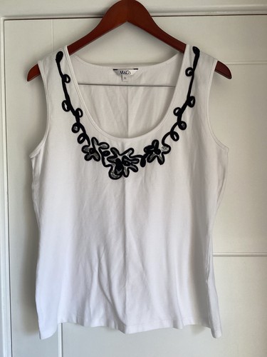 Ladies white vest top - m&co,