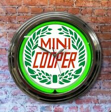 MINI COOPER green neon wall
