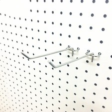 25Pcs 100mm Single Pegboard Hooks Board Slat Wall Retail Display Shop Peg