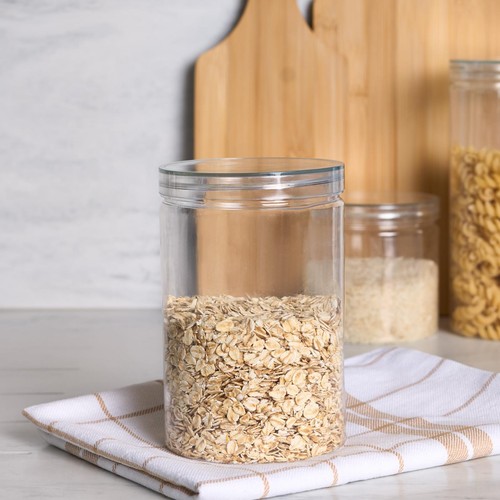 Storage jar round plastic - storage,