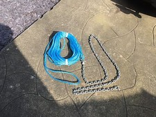 2x30 foot 10 mm anchor rope With 2 M of 6 mm chain  On Each Length