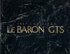 Chrysler Le Baron GTS 1987 USA Market Sales Brochure Premium High Line