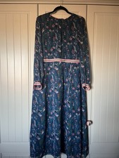 Boden Women's Multicolored Dress, Fully Lined, Size 16 Maxi Length