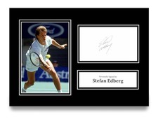 Stefan Edberg Signed A4 Photo