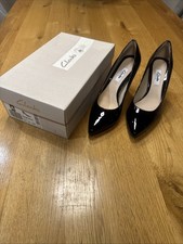 Black Patent Court High Heel