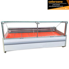 Commercial Serve Over Counter Deep Display Meat Fridge 260x120x122cm - Refurbish