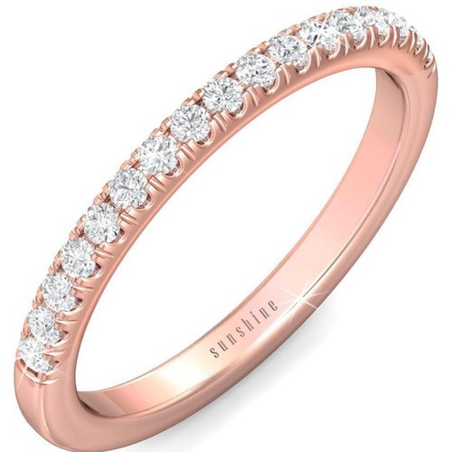 Round diamond pave half - diamond,