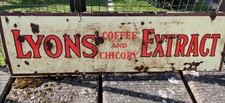 Lyon's Retro C1930s Coffee Extract Enamel Shop Sign