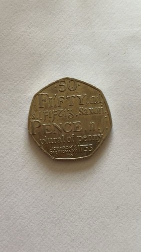 Fifty pence 50p - fifty, coin