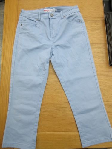 Ladies cropped jeans - ladies, pale