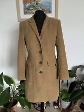 Zara Camel Brown Velvet Blazer Jacket Coat - Size Small