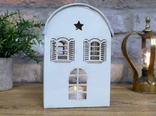 White metal antique rustic - white,
