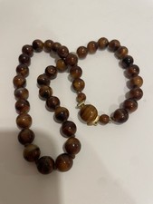Vintage bead necklace tigers