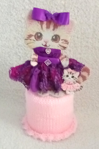 Knitted toilet roll cover - toilet,