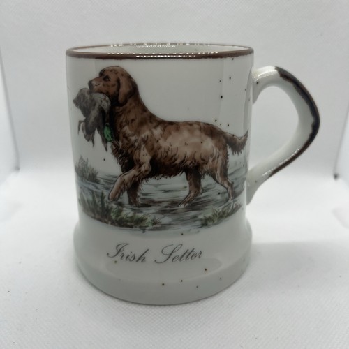 Vintage speckled pottery mug - speckled,