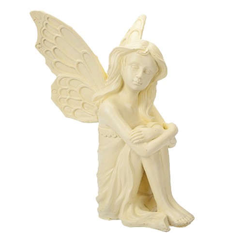 Cream fairy garden statue - fairy,