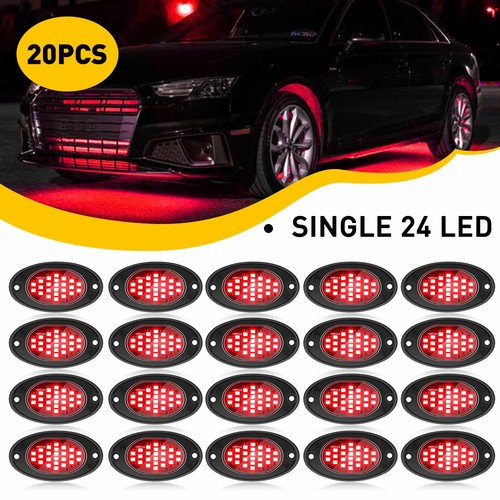 25pods red led rock light - 25pods, 9w