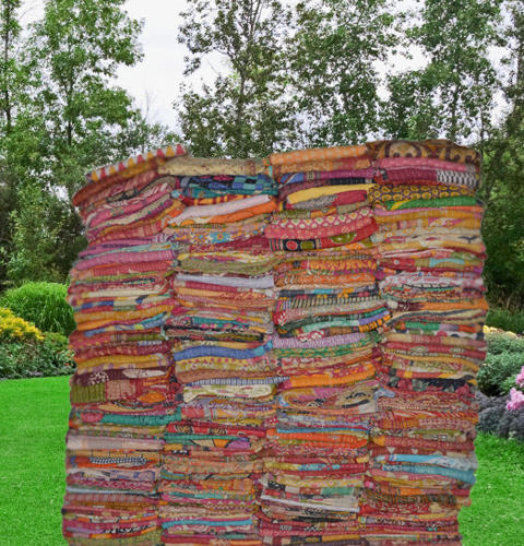 Indian vintage kantha quilt - kantha,