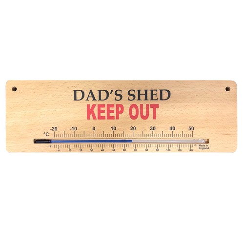 Wooden wall thermometer - wooden,