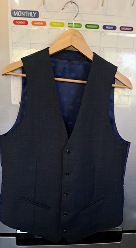 Men wool blend waistcoat - wool,