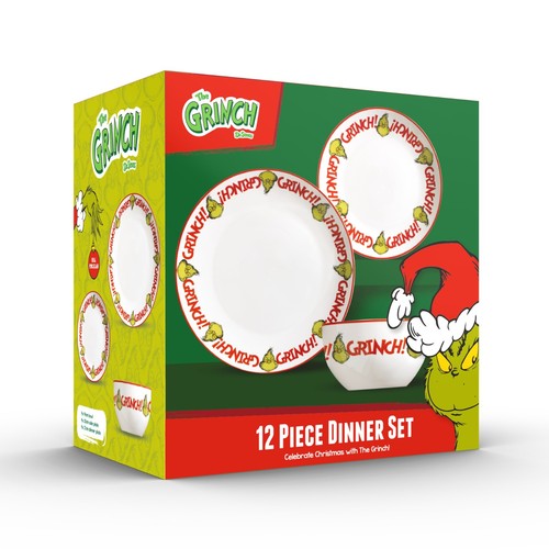 The grinch 12pc porcelain - 12pc,