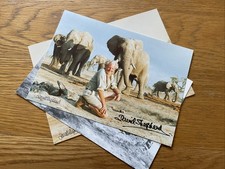 3 x DAVID SHEPHERD SIGNED PHOTOS. THE DAVID SHEPHERD CONSERVATION FOUNDATION.