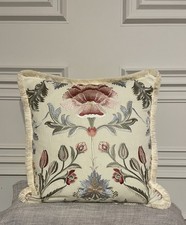 Colefax And fowler Acantha Embroidered Feather Cushion