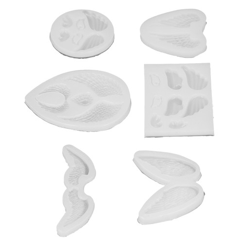 6pcs silicone mold angel wing - 6pcs,