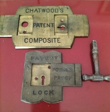 Vintage Brass Safe Plaque