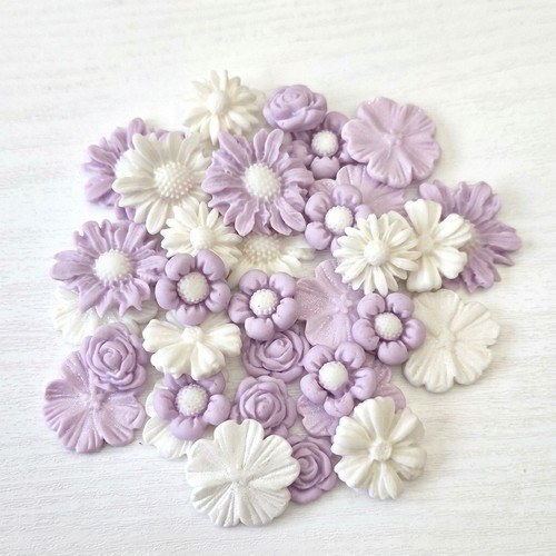 Edible fondant flowers - 52,