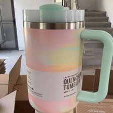 40OZ Stainless Steel Water Bottle Travel Tumbler Cup with Straw Lid Insulated UK