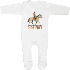 'Horse Ride Free' Baby Romper