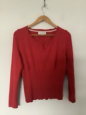 Pepperberry Size 12 CRC Red Knit Top Jumper Peephole Front