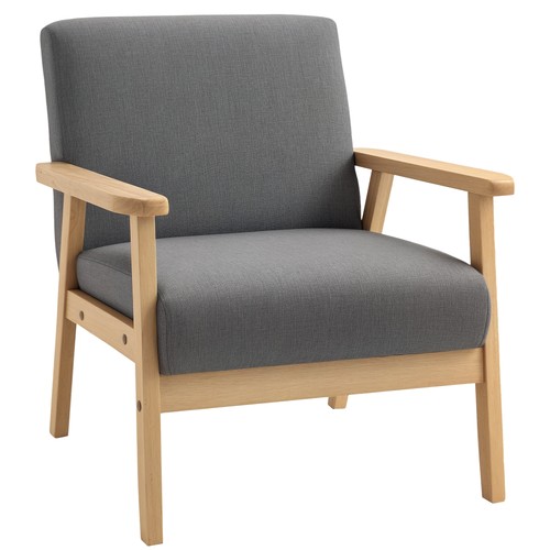 Homcom accent chair with wood - accent,