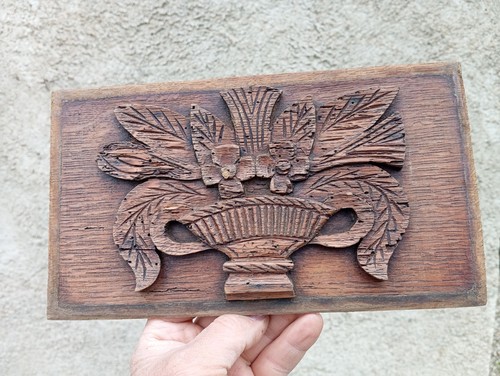 Antique small wooden panel - wooden,