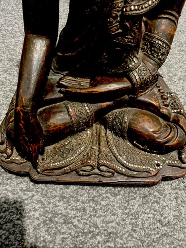 Large antique buddha wooden - large,