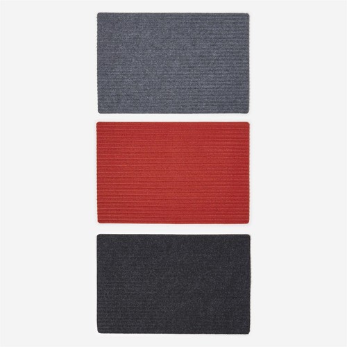 Set red black grey ribbed - set,