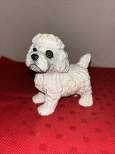 Beautiful Vintage Purebred Pets Kathy Wise Poodle Bichon Puppy Dog Glass Eyes