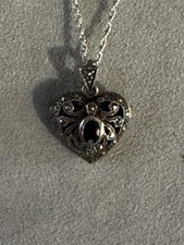 Heavy Heart Shaped Locket Necklace. May have been bought from Past Times