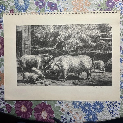 Print harry wickey hogs - print,
