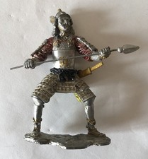 Vintage Heavy Coloured Metal Samurai Warrior Figure 